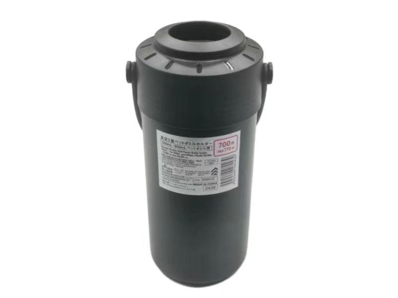 真空２重ペットボトルホルダー（黒、５００ｍＬ・６００ｍＬペットボトル用） ダイソー(DAISO)