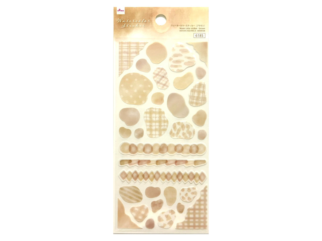 ウォーターカラーステッカー（ブラウン） ダイソー(DAISO)