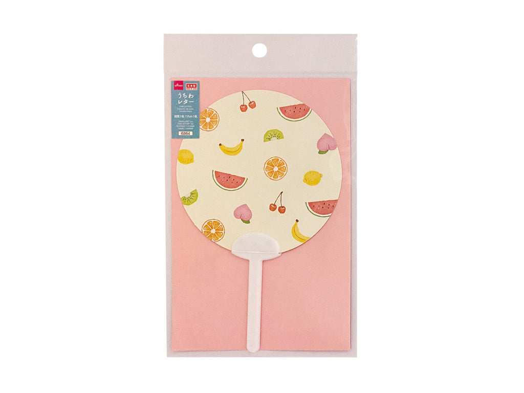 うちわレター（夏柄、夏のフルーツ） ダイソー(DAISO)