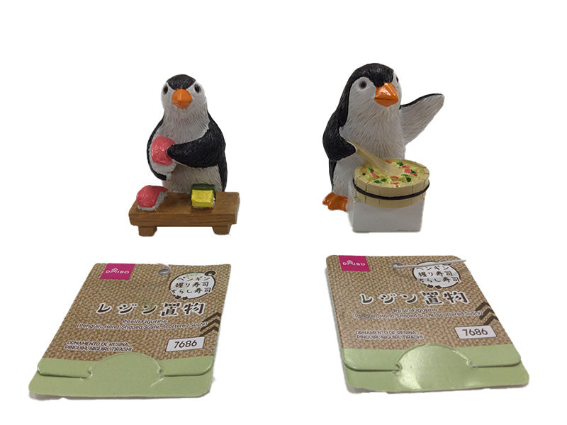 レジン置物（ペンギン、握り寿司、ちらし寿司） ダイソー(DAISO)