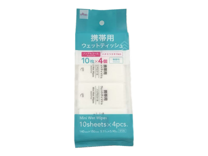 ミニウェットティッシュ（１０枚×４個） ダイソー(DAISO)