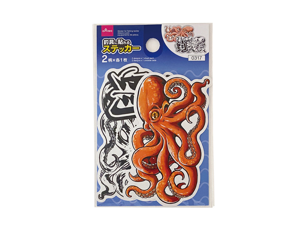 さかなイラストステッカー（タコ） ダイソー(DAISO)