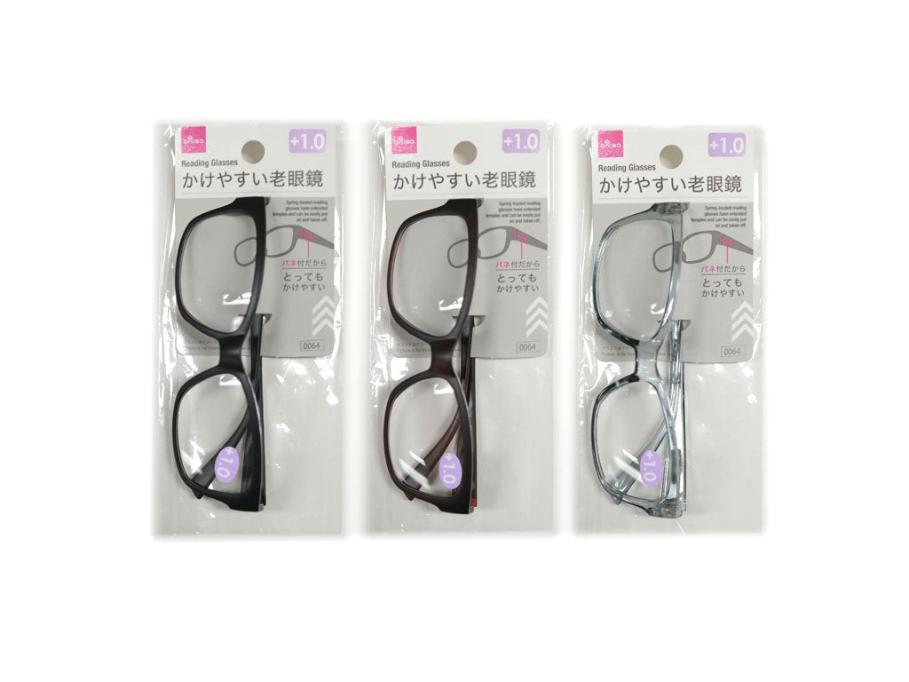 バネ付老眼鏡（ボストン、１度数） ダイソー(DAISO)