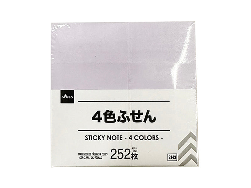 ４色ふせん（ペールカラー、２５２枚） ダイソー(DAISO)