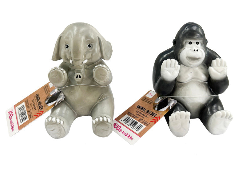 アニマルホルダー（ゴリラ、ゾウ） ダイソー(DAISO)