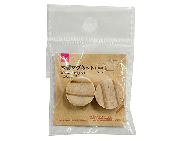 木製マグネット（丸型、２個） ダイソー(DAISO)
