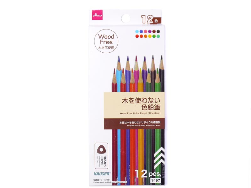 木を使わない色鉛筆（１２色） ダイソー(DAISO)