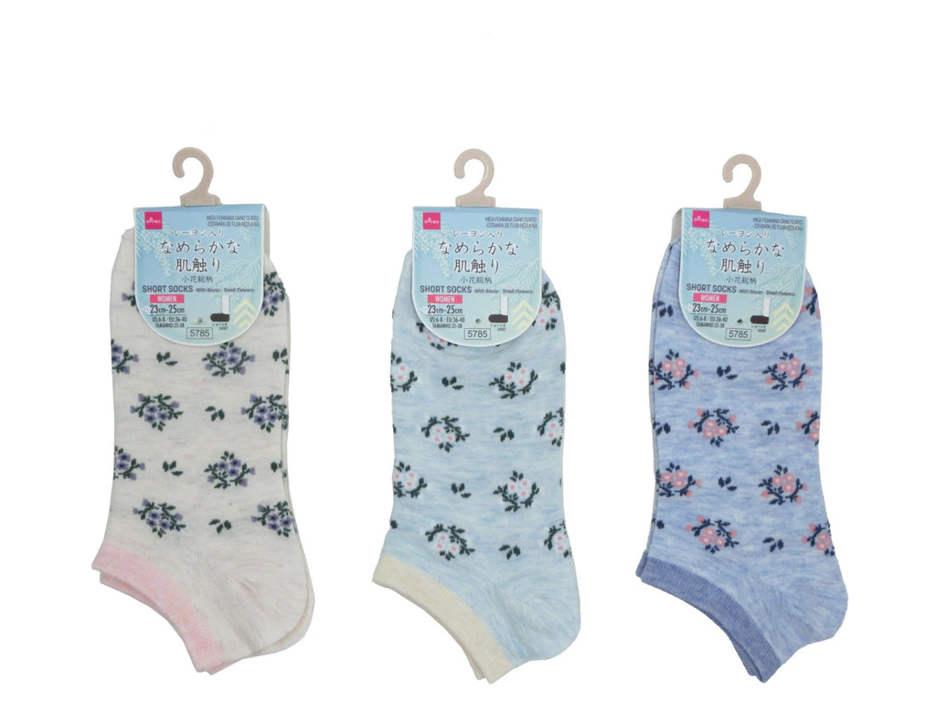 ショートソックス（レーヨン入、小花総柄） ダイソー(DAISO)