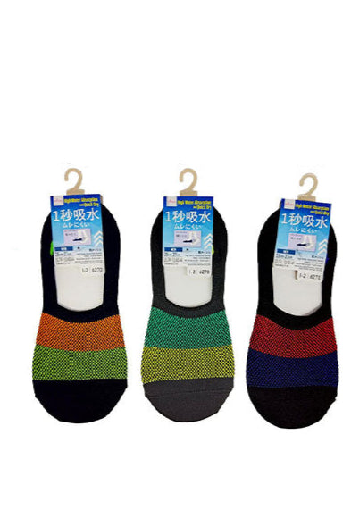 １秒吸水ソックス（メンズ、粗メッシュ、カバー、色切替） ダイソー(DAISO)