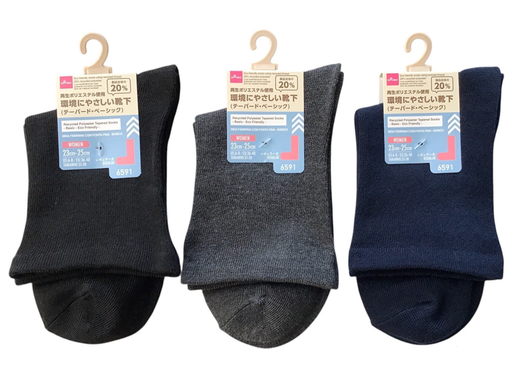 再生ポリエステル使用テーパードソックス（ベーシック） ダイソー(DAISO)