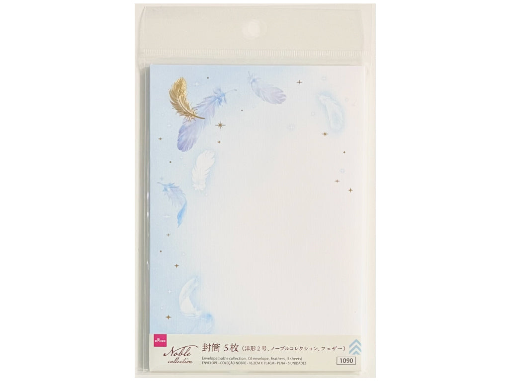 封筒（洋形２号、ノーブルコレクション、フェザー、５枚） ダイソー(DAISO)