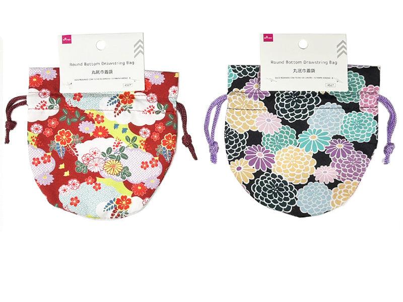 丸底巾着袋（着物柄、Ｂ） ダイソー(DAISO)