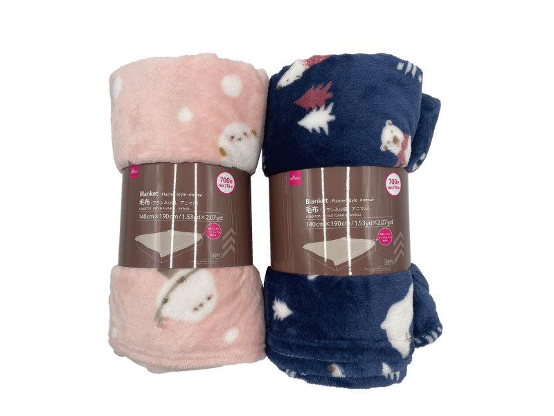 毛布（フランネル調、アニマル） ダイソー(DAISO)