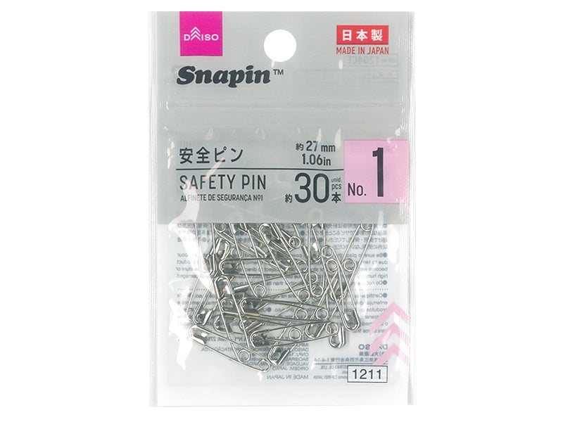 安全ピン（１号、２７ｍｍ、３０本） ダイソー(DAISO)