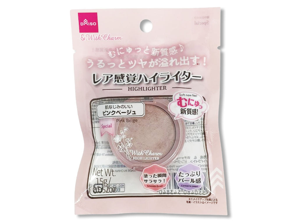 ＆．ＷｉｔｈＣｈａｒｍ レア感覚ハイライター ピンクベージュ ダイソー(DAISO)