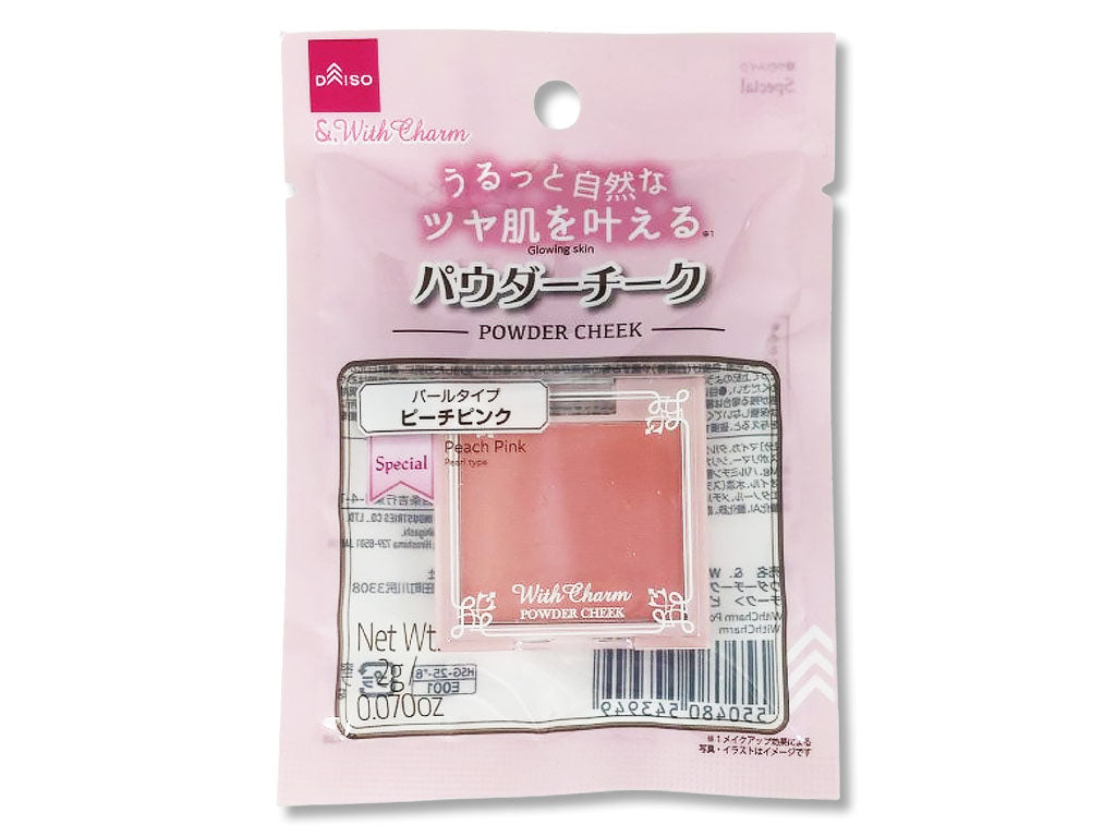 ＆．ＷｉｔｈＣｈａｒｍ パウダーチーク ピーチピンク ダイソー(DAISO)
