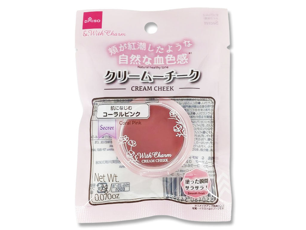 ＆．ＷｉｔｈＣｈａｒｍ クリームチーク コーラルピンク ダイソー(DAISO)