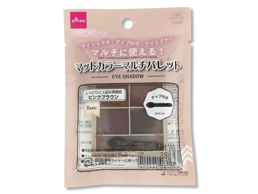 ＆．ＷｉｔｈＣｈａｒｍ アイシャドウマットカラーマルチパレット ピンクブラウン ダイソー(DAISO)