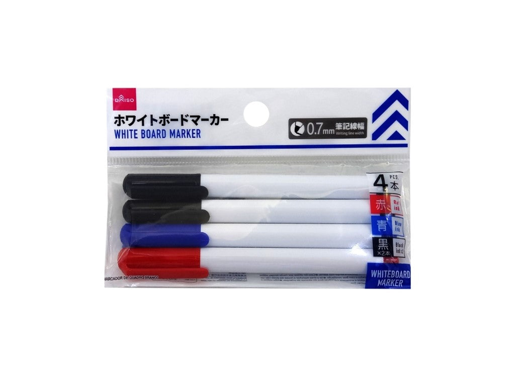 ホワイトボードマーカー４本（混） ダイソー(DAISO)