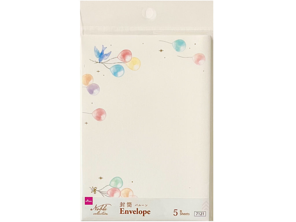 封筒（洋形２号、ノーブルコレクション、バルーン、５枚） ダイソー(DAISO)