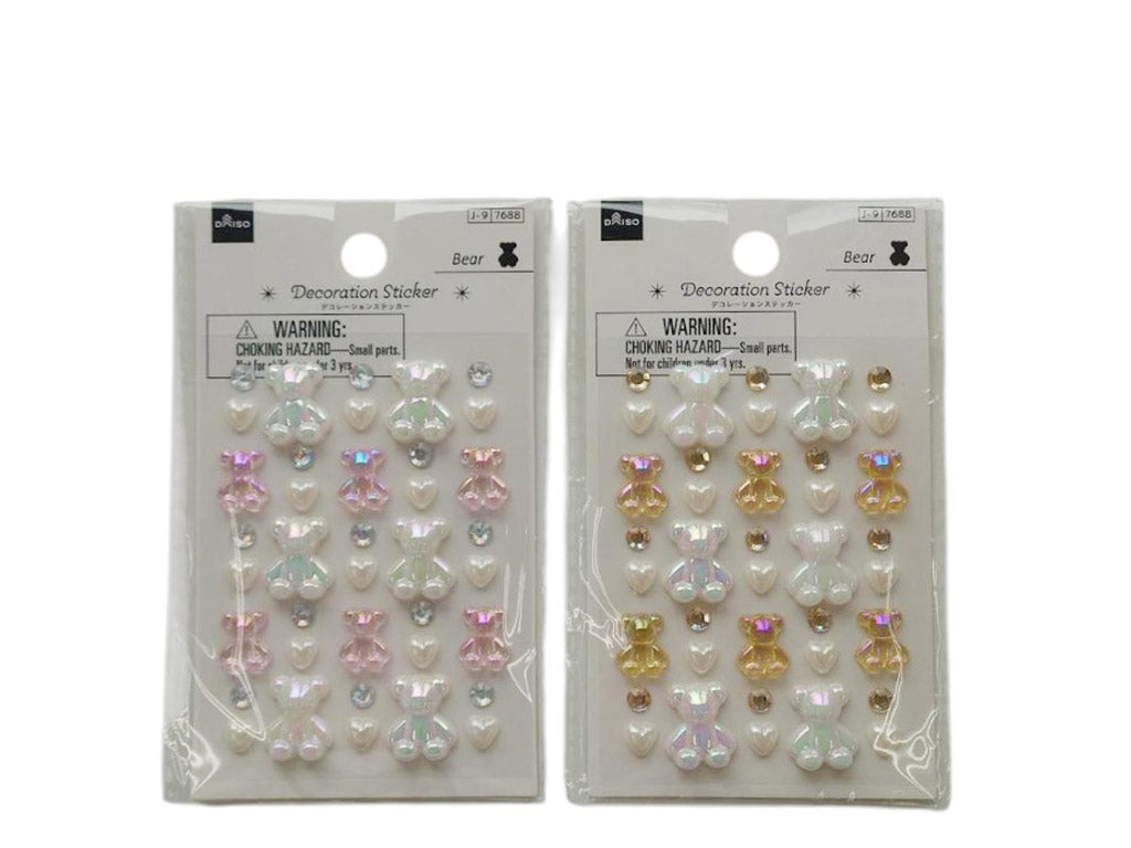 デコレーションシール（クマ、ミルキーカラー） ダイソー(DAISO)