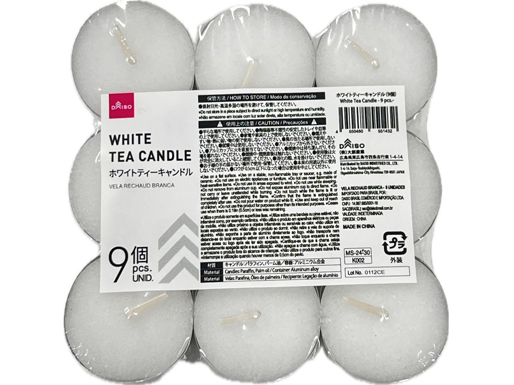 ホワイトティーキャンドル（９個） ダイソー(DAISO)