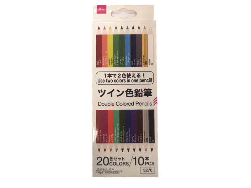 ツイン色鉛筆（２０色セット） ダイソー(DAISO)