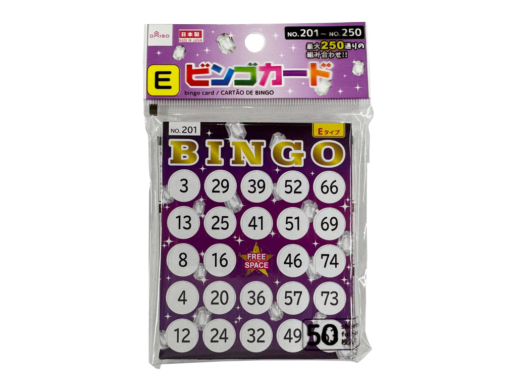 ビンゴカード（Ｅ） ダイソー(DAISO)