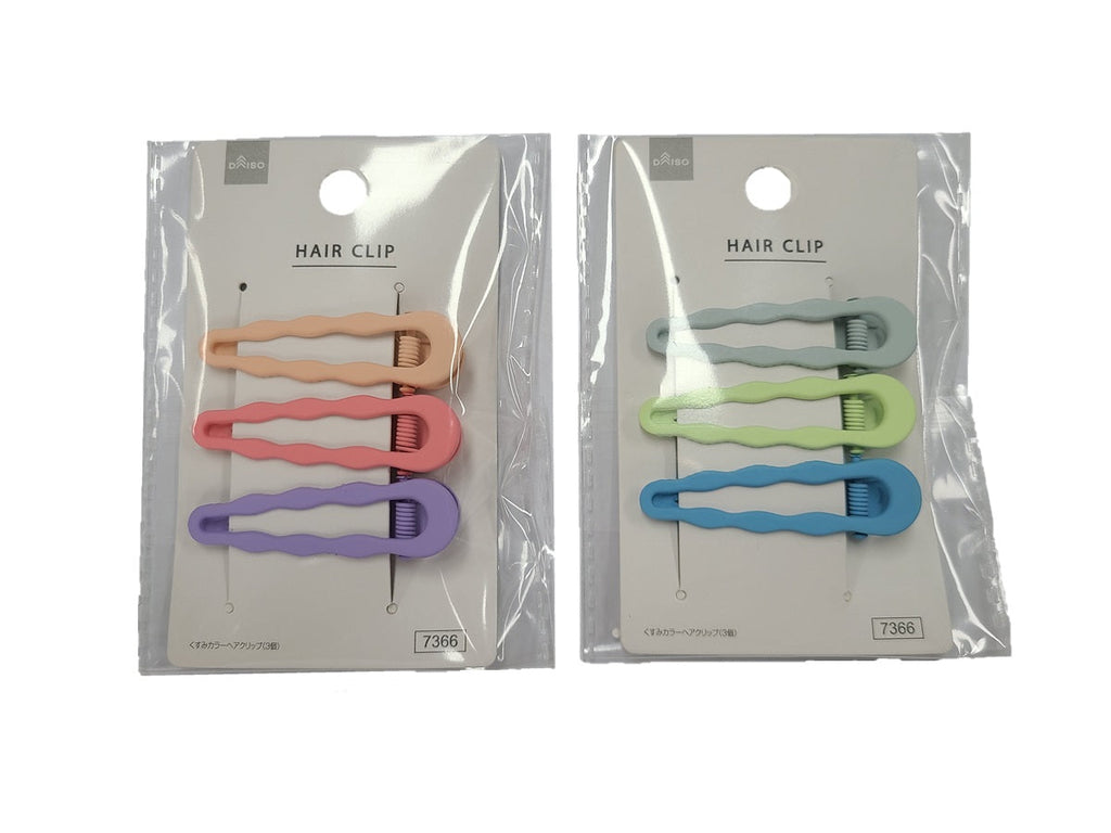 くすみカラーヘアクリップ（３個） ダイソー(DAISO)