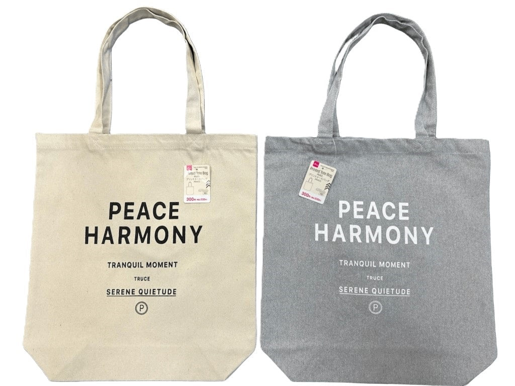 プリントトートバッグ（ＰＥＡＣＥ） ダイソー(DAISO)