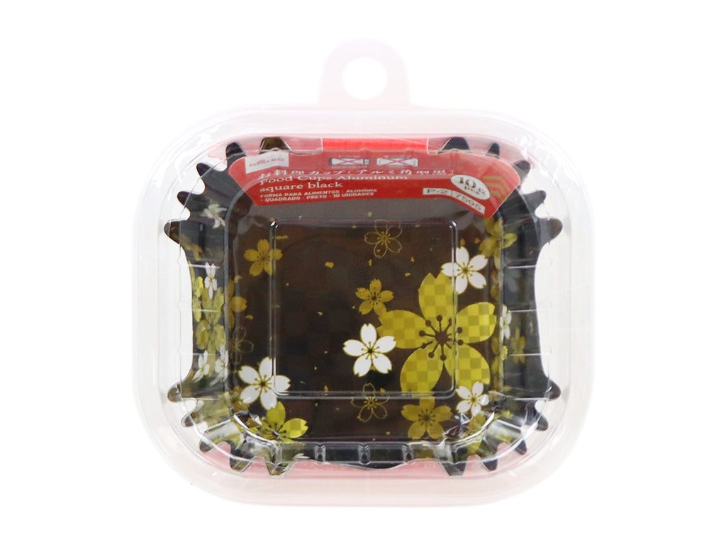 お料理カップ（アルミ、角型、黒、１０枚） ダイソー(DAISO)