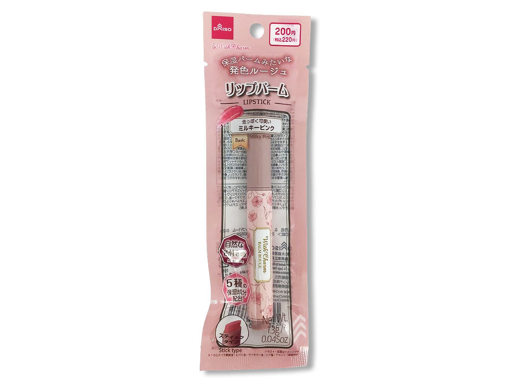 ＆．ＷｉｔｈＣｈａｒｍ リップバーム ミルキーピンク ダイソー(DAISO)