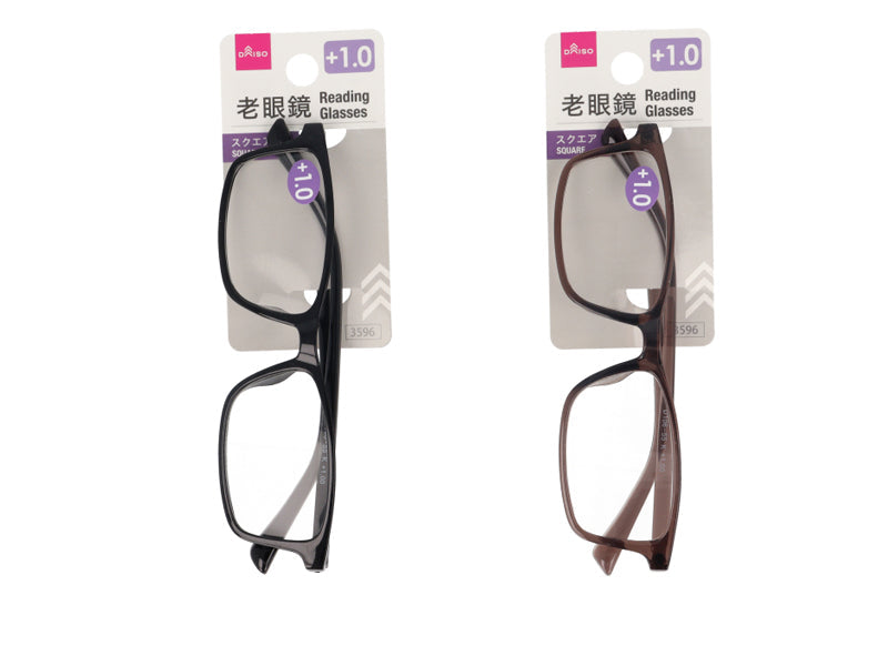 老眼鏡（スクエア、＋１．０） ダイソー(DAISO)