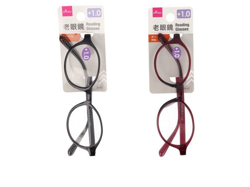 老眼鏡（オーバル、＋１．０） ダイソー(DAISO)
