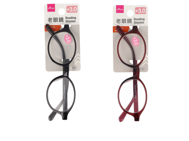 老眼鏡（オーバル、＋３．０） ダイソー(DAISO)