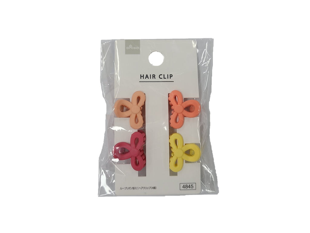 ループリボン型ミニヘアクリップ（４個） ダイソー(DAISO)