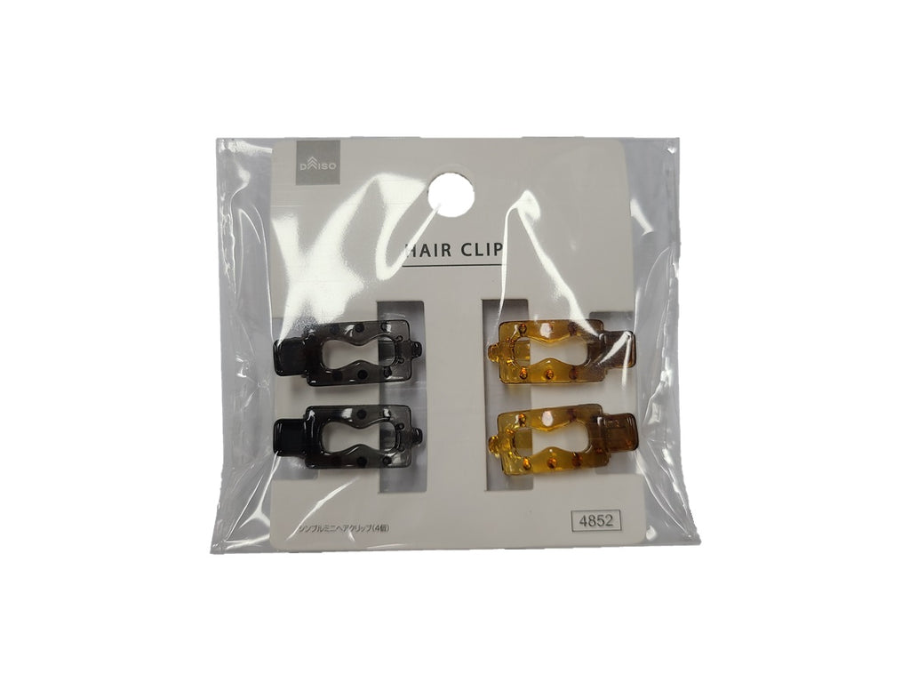 シンプルミニヘアクリップ（４個） ダイソー(DAISO)