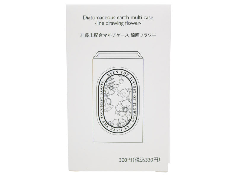 珪藻土配合マルチケース（線画フラワー） ダイソー(DAISO)