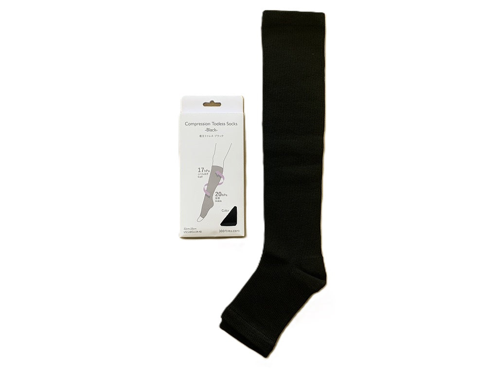 着圧トゥレス（ＢＫ）２２ｃｍ―２５ｃｍ ダイソー(DAISO)