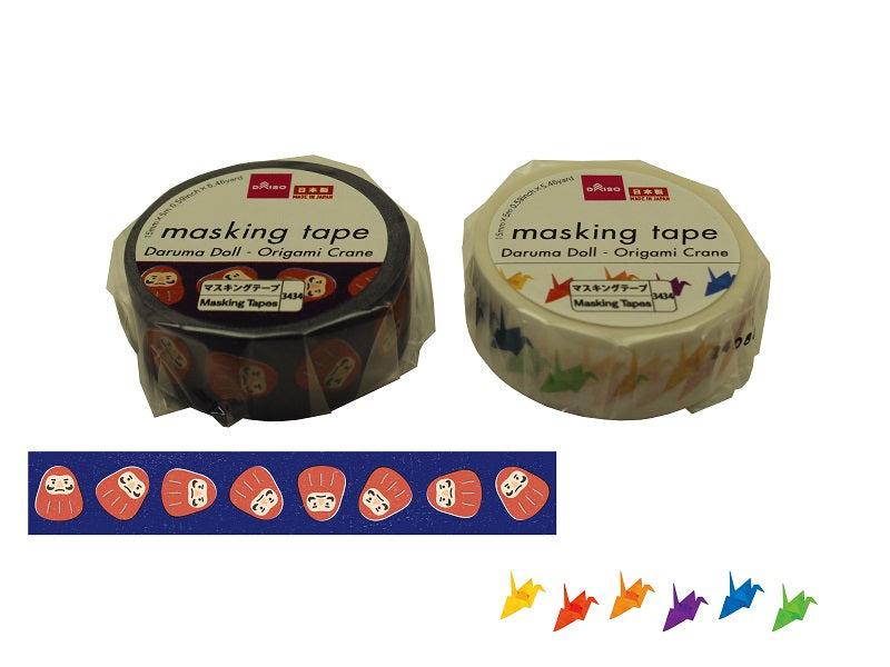 マスキングテープ（だるま、折り鶴） ダイソー(DAISO)