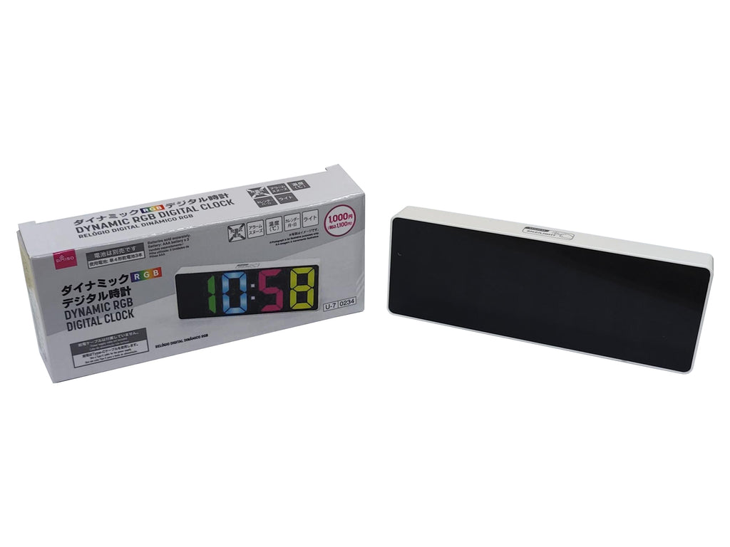 ダイナミックＲＧＢデジタル時計 ダイソー(DAISO)