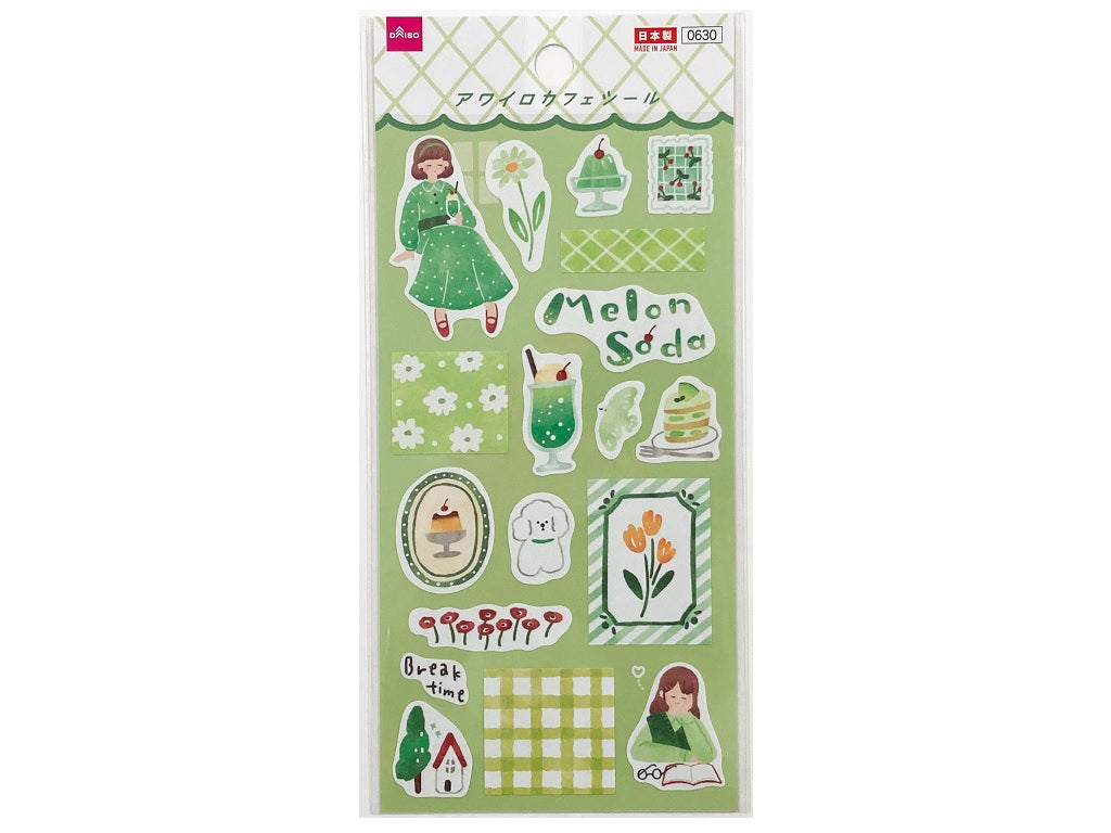 シール（アワイロカフェ、メロンソーダ） ダイソー(DAISO)