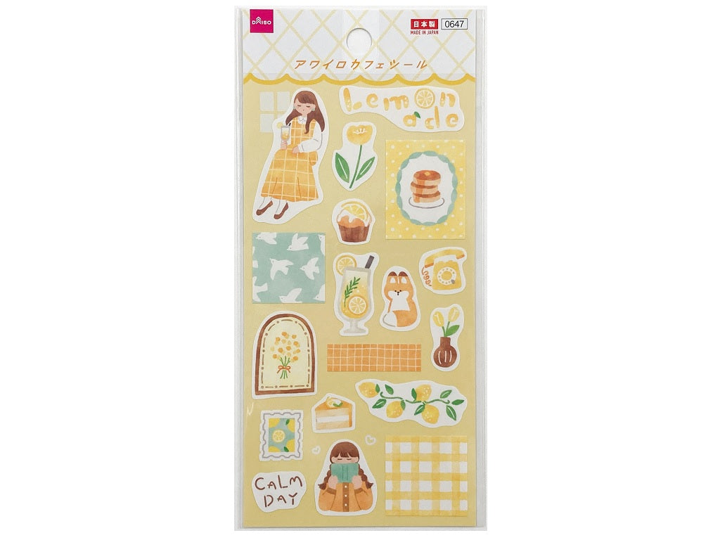 シール（アワイロカフェ、レモネード） ダイソー(DAISO)