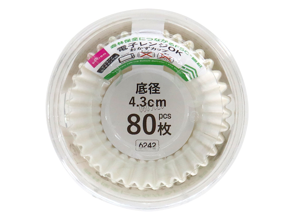レンジＯＫカップ（底径４．３ｃｍ、８０枚） ダイソー(DAISO)