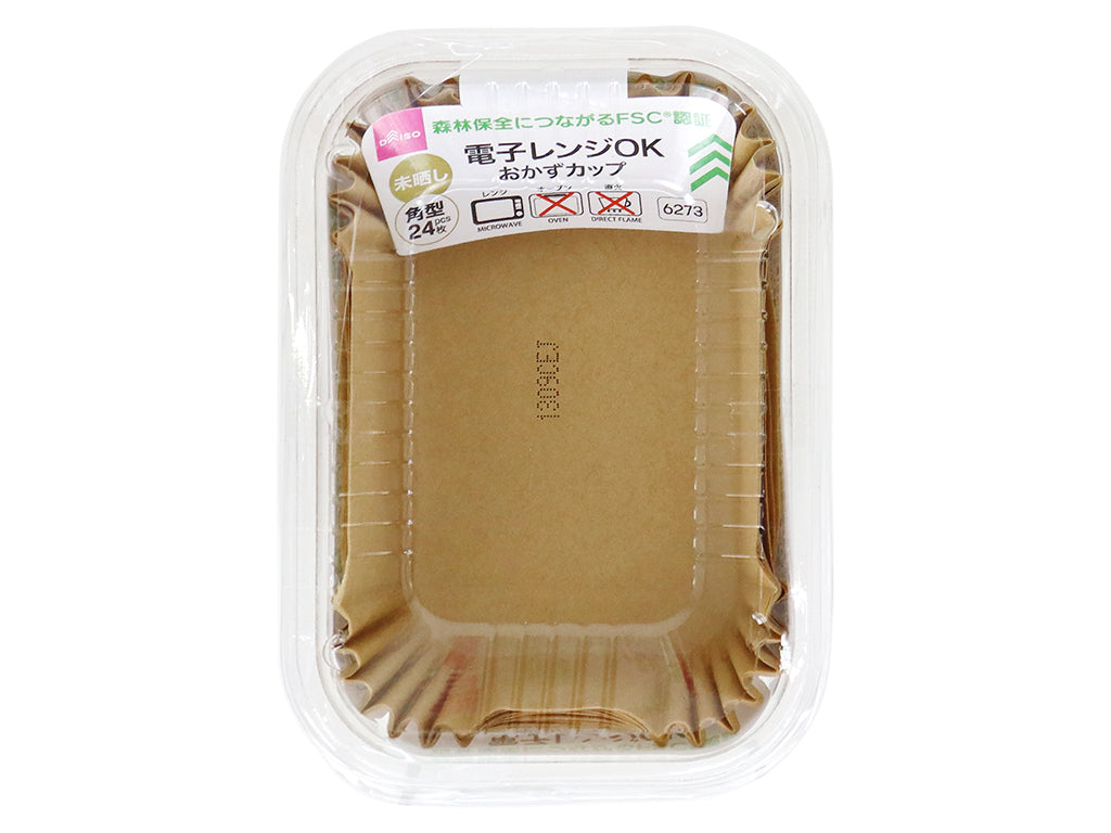 レンジＯＫカップ（角型、未晒し、２４枚） ダイソー(DAISO)
