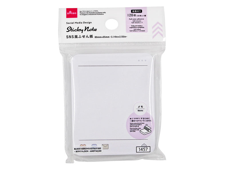 ＳＮＳ風ふせん紙（メモ） ダイソー(DAISO)