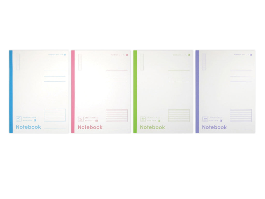 セミＢ５ノート（ミルクカラー、Ｂ罫、４０枚） ダイソー(DAISO)