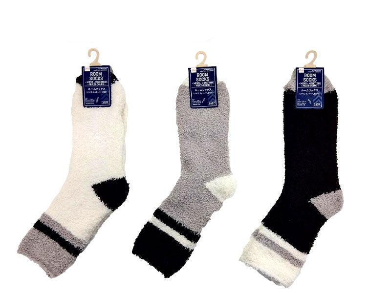 ルームソックス（メンズ、モノトーン、色切替） ダイソー(DAISO)