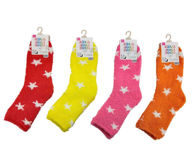 ルームソックス（レディース、推しカラー、星柄、暖色） ダイソー(DAISO)