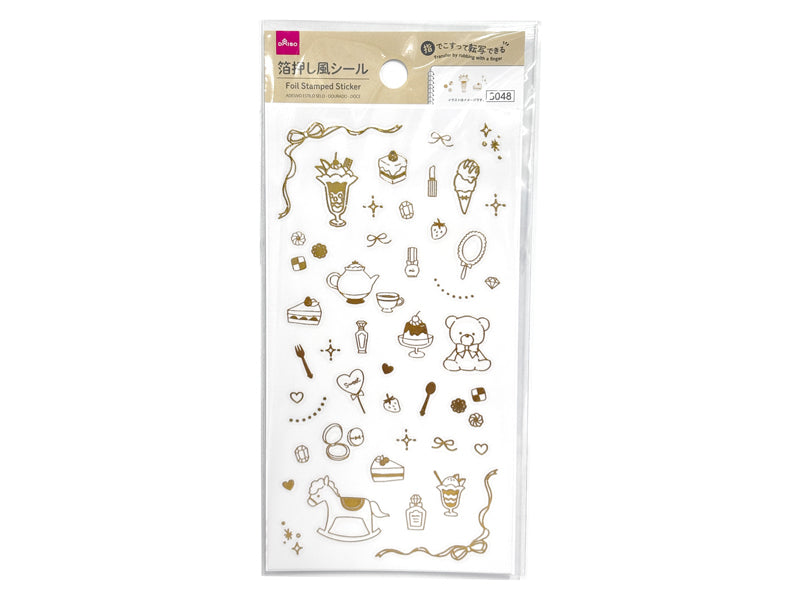 箔押し風シール（ゴールドカラー、スウィート） ダイソー(DAISO)